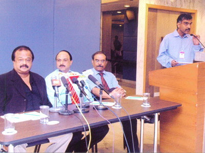 Dr.Dwarakanath, Executive Director welcoming the media gathering